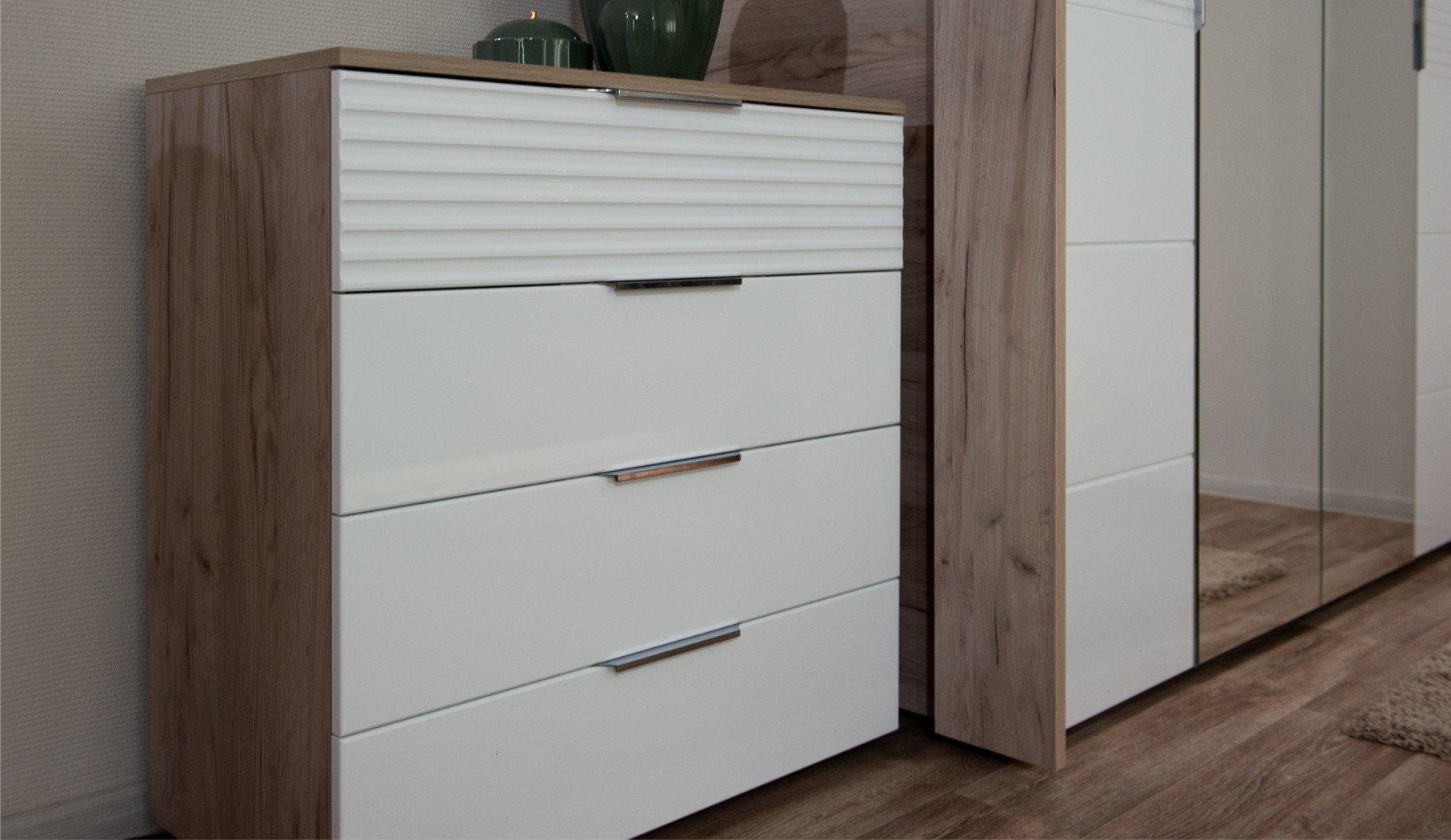 Комод DOMA MISH-80, 80x40x82 см, белый, светло-коричневый купить,NaN