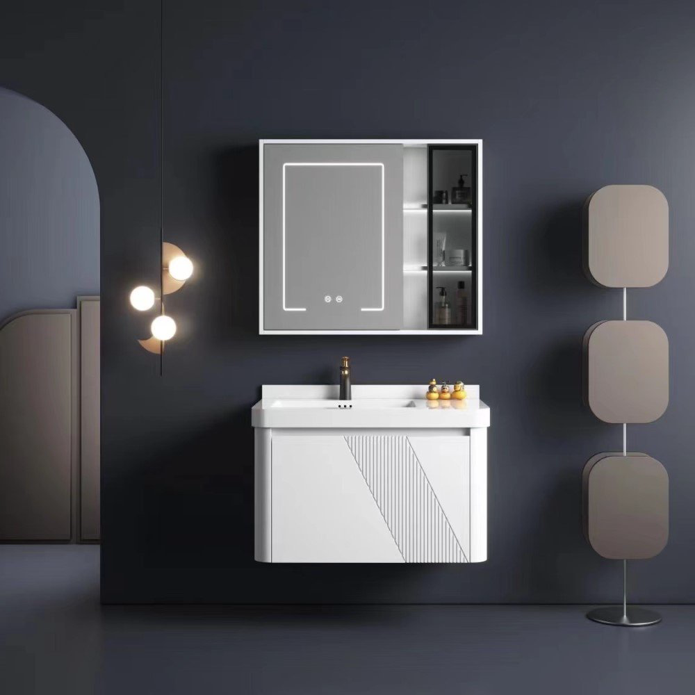 Комплект для ванной Home Collection Simu Sanitary (комод, зеркало, раковина) белый купить,NaN