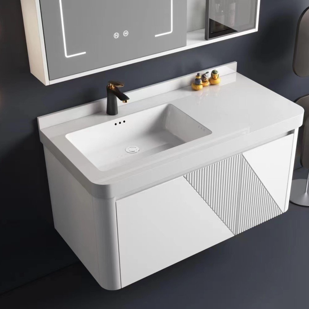 Комплект для ванной Home Collection Simu Sanitary (комод, зеркало, раковина) белый купить,NaN