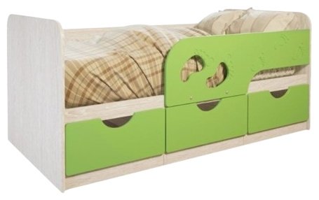 Детская кровать DOMA hello kiti 256365, зеленый купить,NaN