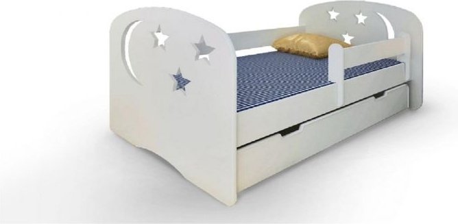 Детская кровать Кровать подростковая &#34;Ночь&#34;, белый