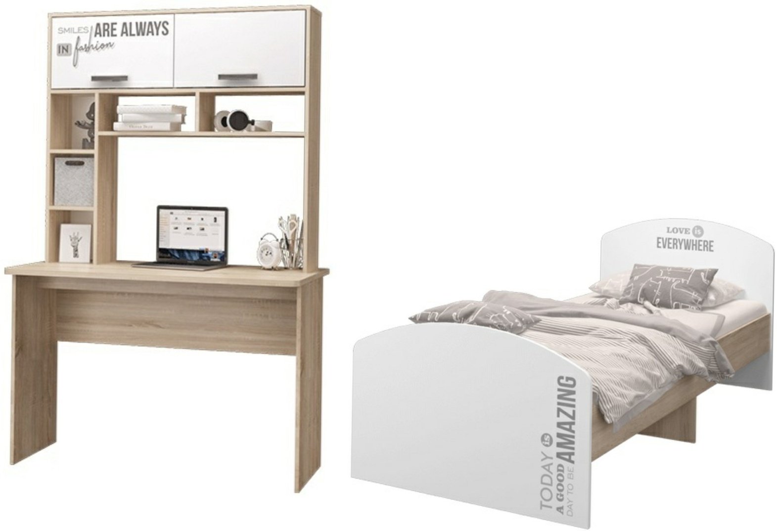 Комплект DOMA Комплект для детской DJ-12 белый, светло-коричневый