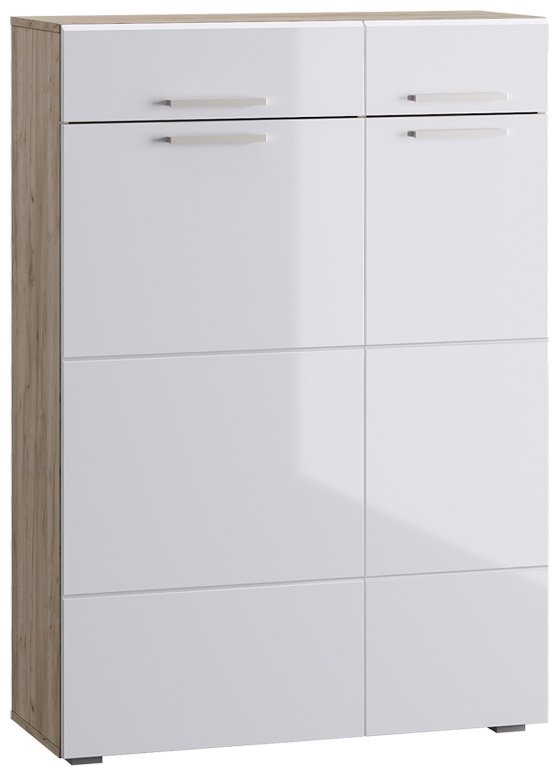 Комод DOMA Laine, 90x35x129 см, белый, серый купить,NaN