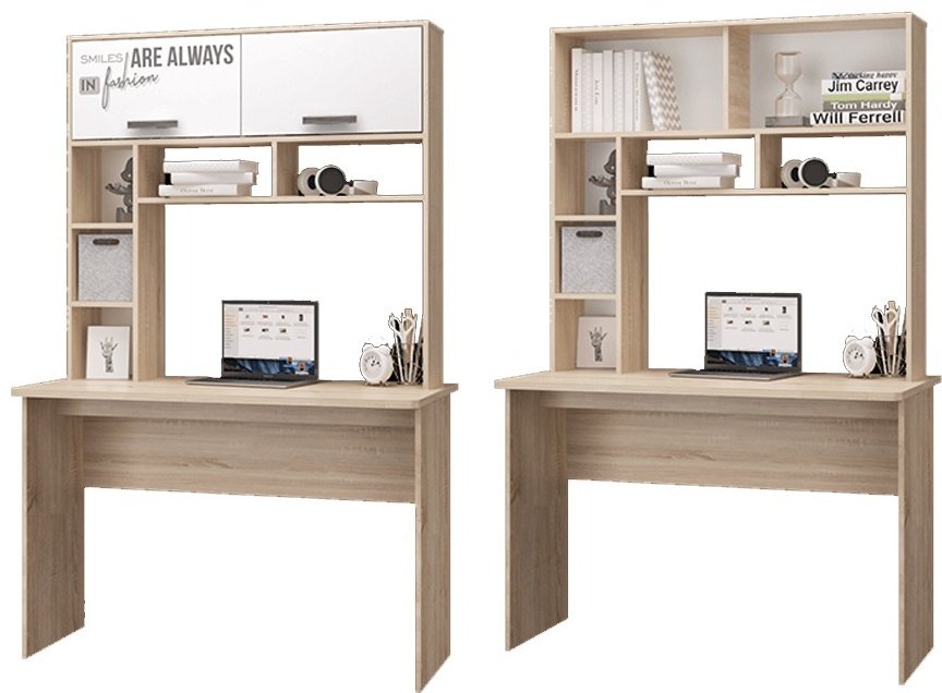 DOMA DJ детский стол-120 комплект, 120x60x186 см, белый, светло-коричневый