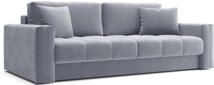 Диван прямой Ереке Мебель Denver HM , 240х120 см, обивка велюр, светло серый купить,NaN