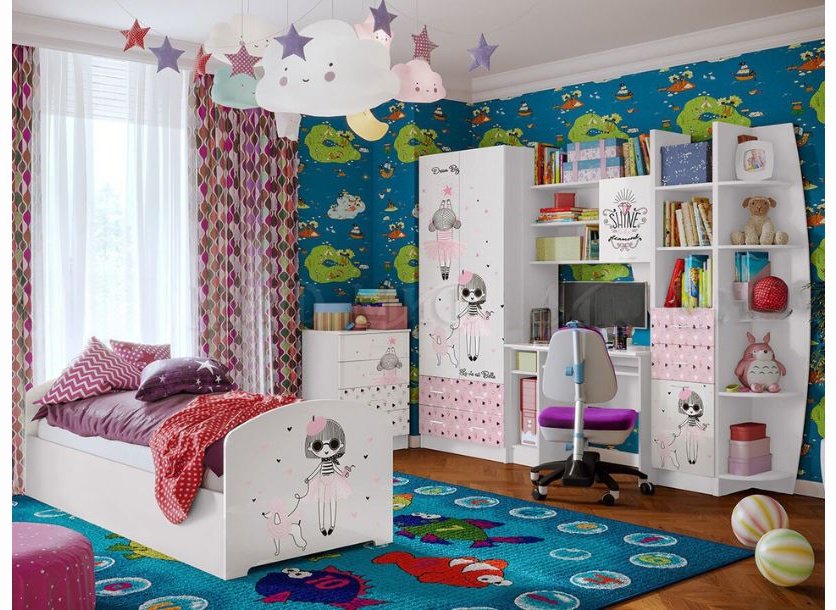 Комплект DOMA Комплект для детской, для Девочки белый, розовый