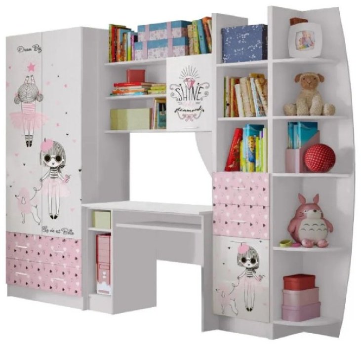 Комплект DOMA Комплект для детской, для Девочки белый, розовый