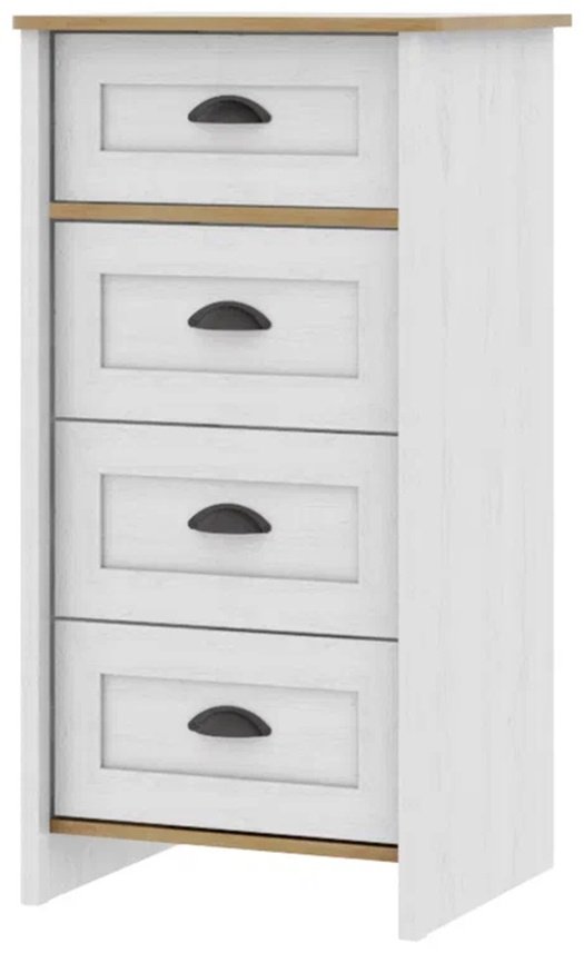 Комод DOMA Тиффани, 54x47.80x104.4 см, белый, коричневый купить,NaN