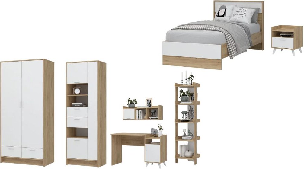 Комплект DOMA DSF4S8D4F8 белый, светло-коричневый