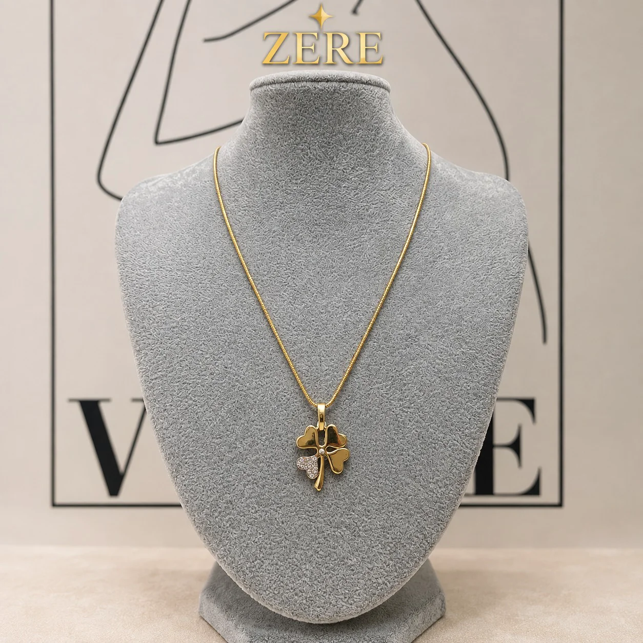 Комплект Zere Клевер цепочка с кулоном желтое золото 3,86г 50см - ForteMarket Комплект Zere Клевер цепочка с кулоном желтое золото 3,86г 50см купить,323600