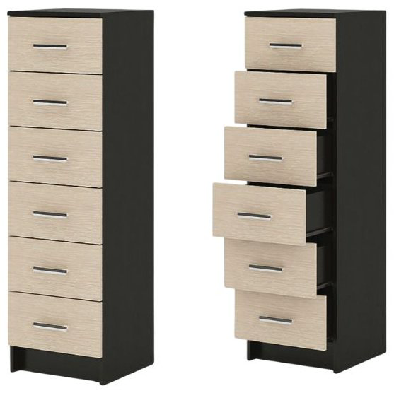 Комод DOMA GR-40, 40x40x134 см, коричневый, бежевый купить,NaN