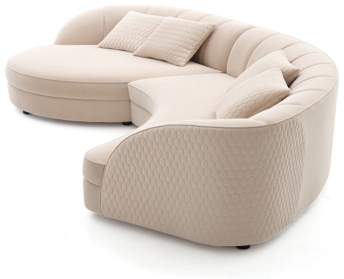 Диван прямой Home Collection Cloud ВК-33-07-1-RH3, 218х105 см, обивка ткань, бежевый купить,NaN