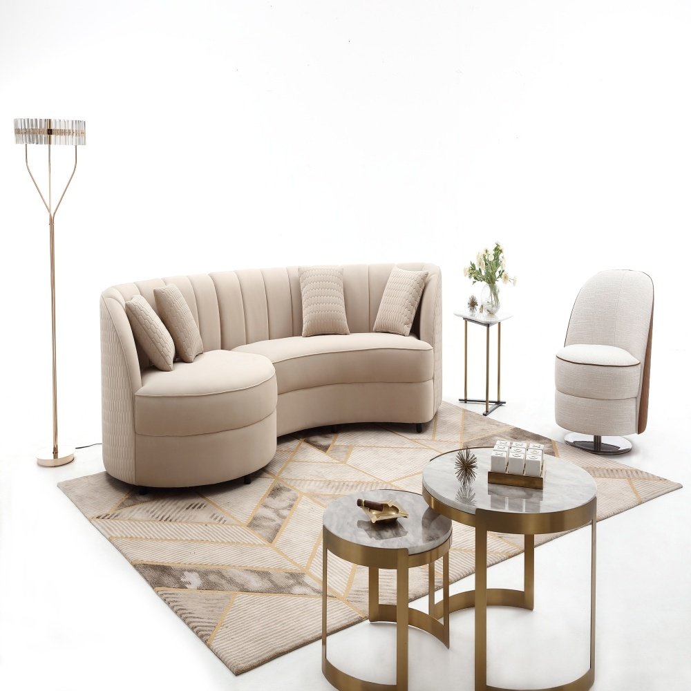 Диван прямой Home Collection Cloud ВК-33-07-1-RH3, 218х105 см, обивка ткань, бежевый купить,NaN