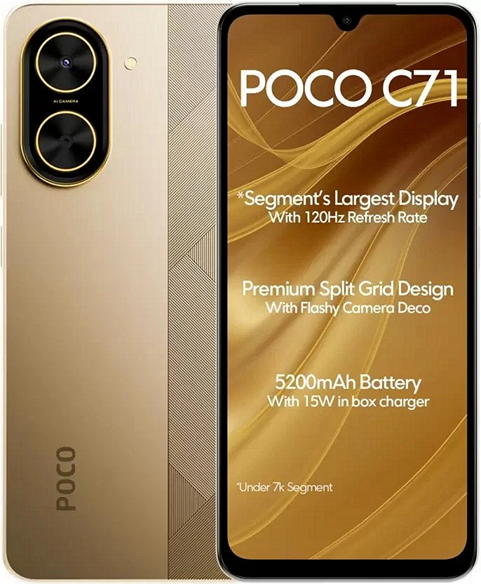 Смартфон Xiaomi Poco C71 4/128Gb Desert Gold купить,120000