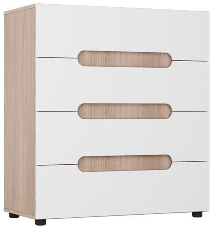 Комод DOMA Палермо, 90.20x44.50x100.3 см, белый, светло-коричневый купить,NaN