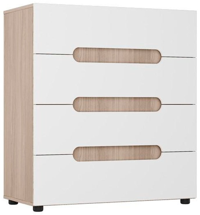 Комод DOMA Палермо, 90.20x44.50x100.3 см, белый, светло-коричневый купить,NaN