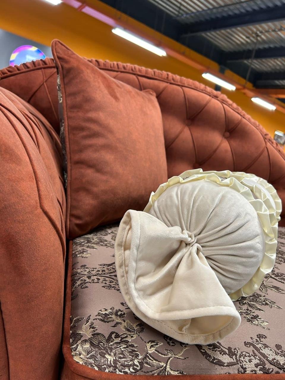 Диван Elegant Sultan, 214х77 см, обивка полиэстер, оранжевый купить,NaN