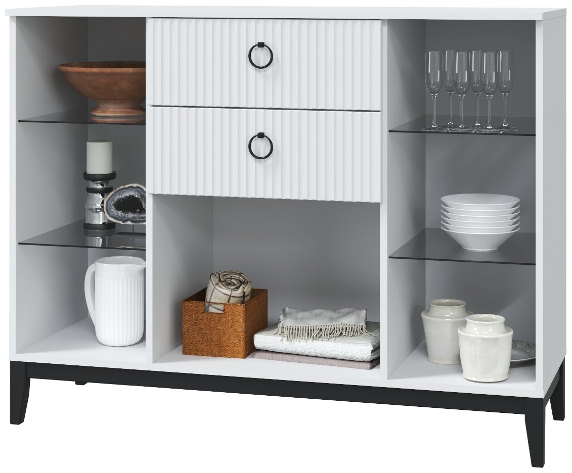 Комод DOMA SH-LOFT-MINIMAL-125, 125.20x45.10x97.6 см, черный, белый купить,NaN