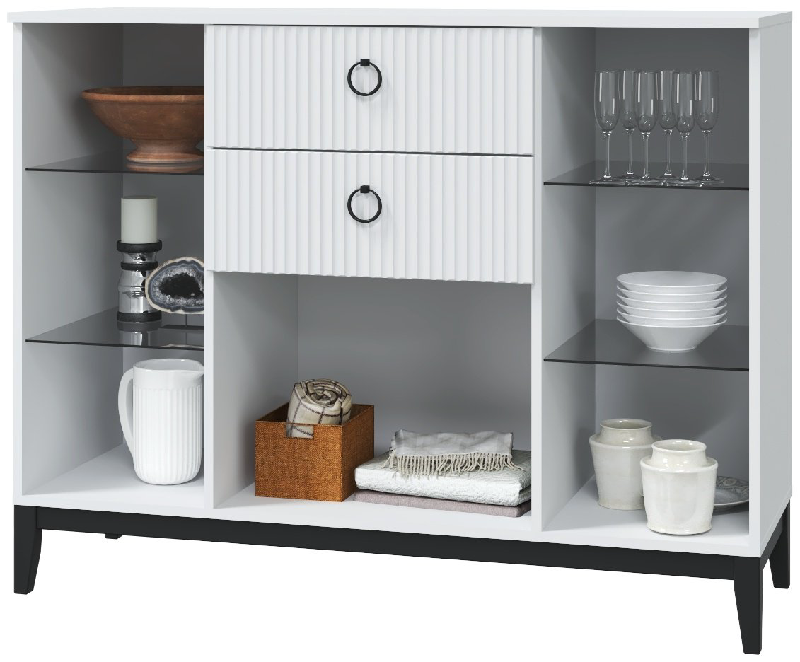 Комод DOMA SH-LOFT-MINIMAL-125, 125.20x45.10x97.6 см, черный, белый купить,NaN