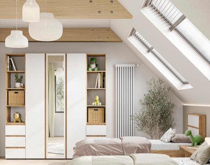 Комплект DOMA Комплект для детской/для двоих детей HEL-4&#43;МАТРАСЫ белый, светло-коричневый