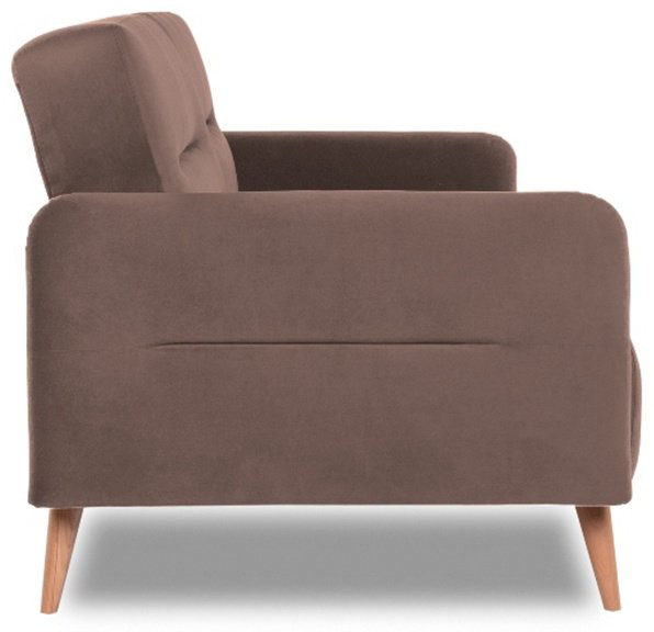 Диван прямой DOMA Relax Finsoffa HUGGE, 206х90 см, обивка велюр, коричневый купить,NaN