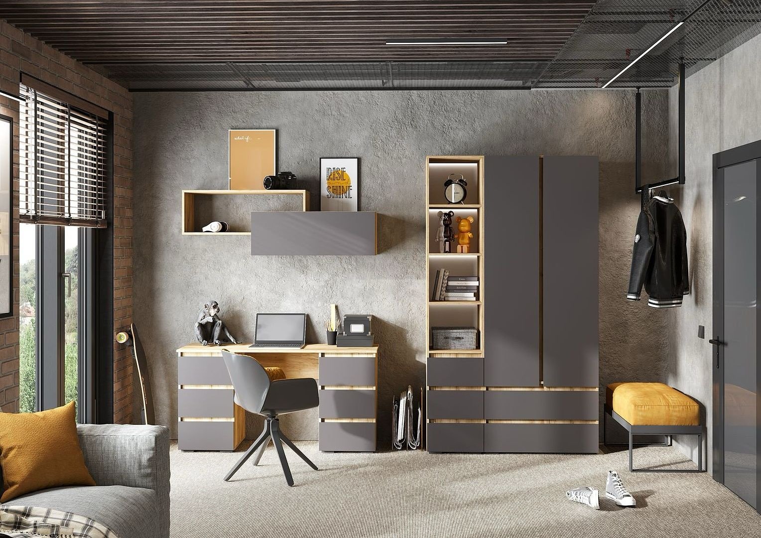 Комплект DOMA Комплект для детской/подростка HH-24 серый, коричневый