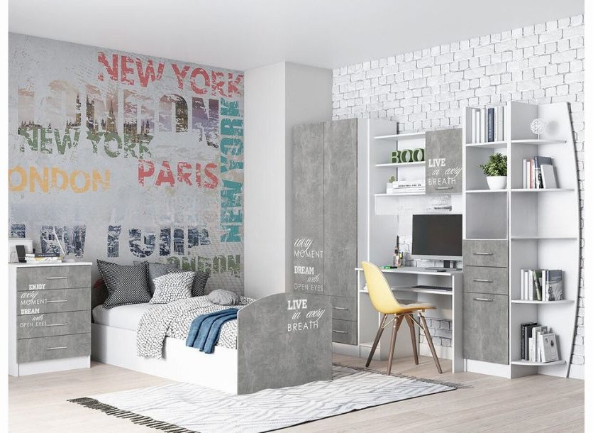 Комплект DOMA КОМПЛЕКТ ДЛЯ ДЕТСКОЙ КОМНАТЫ G-LOFT черный, светло серый