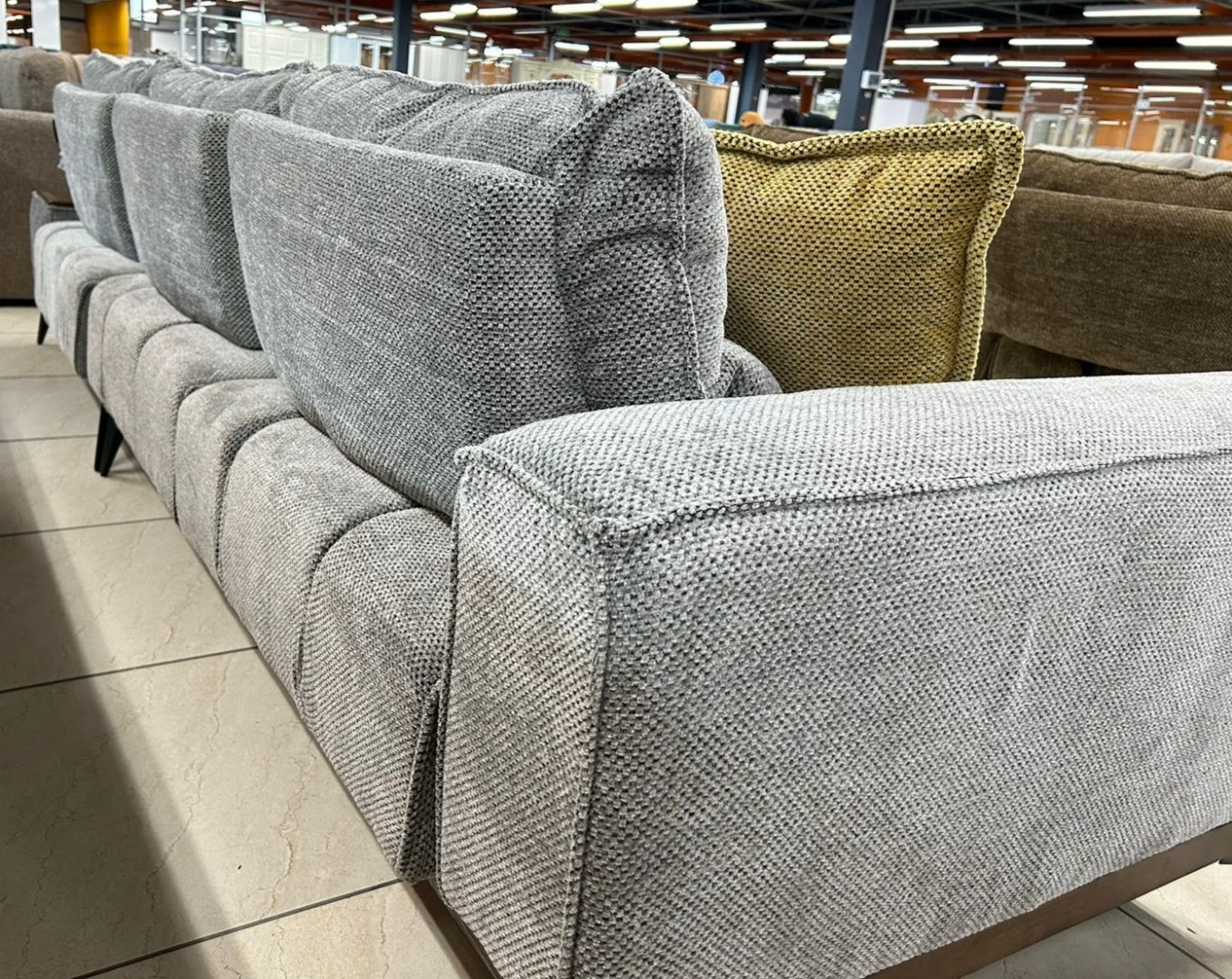 Диван DOMA LOFT PR-300, 300х90 см, обивка велюр, серый купить,NaN