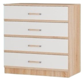 Комод DOMA Sakara 4D, 85x50x86.6 см, белый, бежевый купить,NaN
