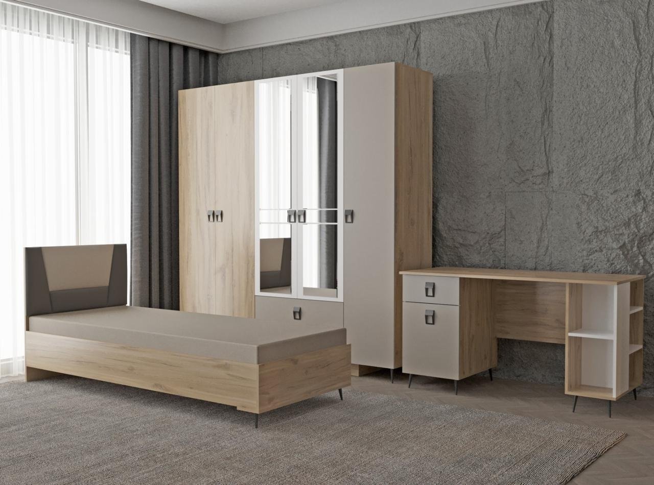 Комплект DOMA Детский гарнитур IL-5D&#43;матрас серый, коричневый