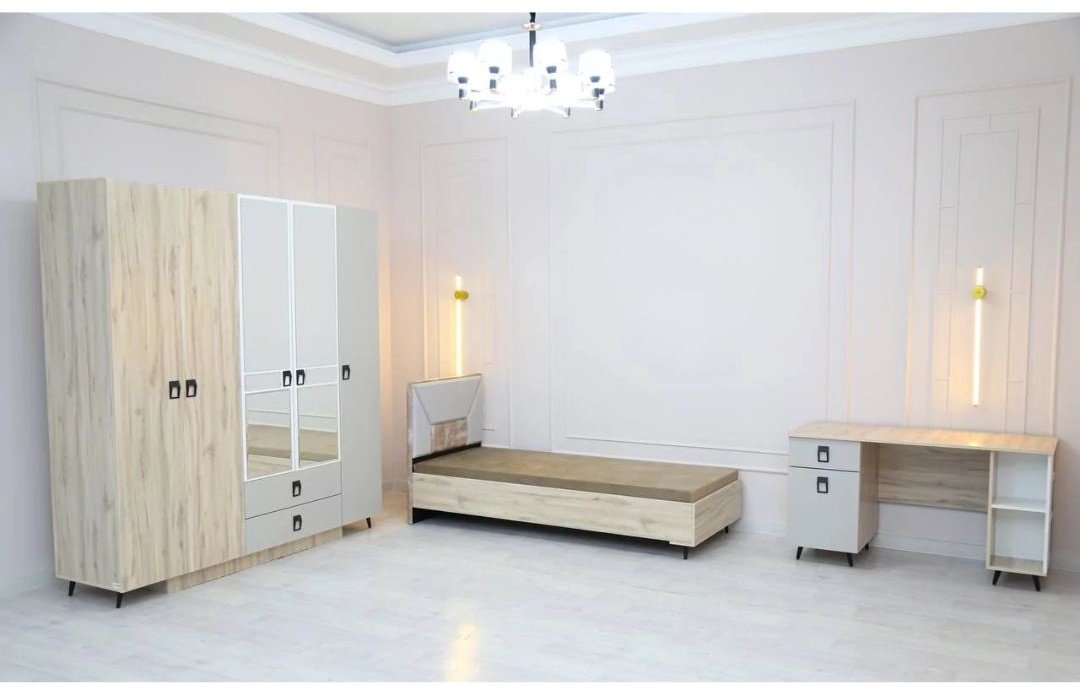 Комплект DOMA Детский гарнитур IL-5D&#43;матрас серый, коричневый