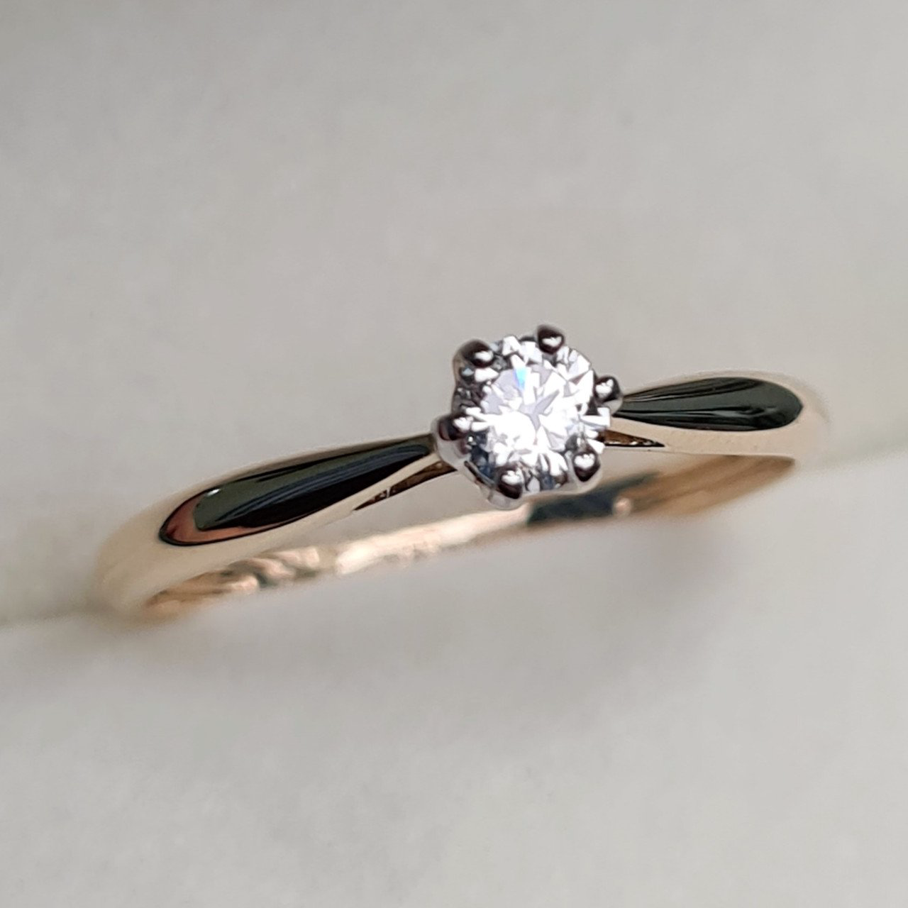Кольцо Deimantas 97967604 16,5р 1,38гр 0,22ct. купить,NaN