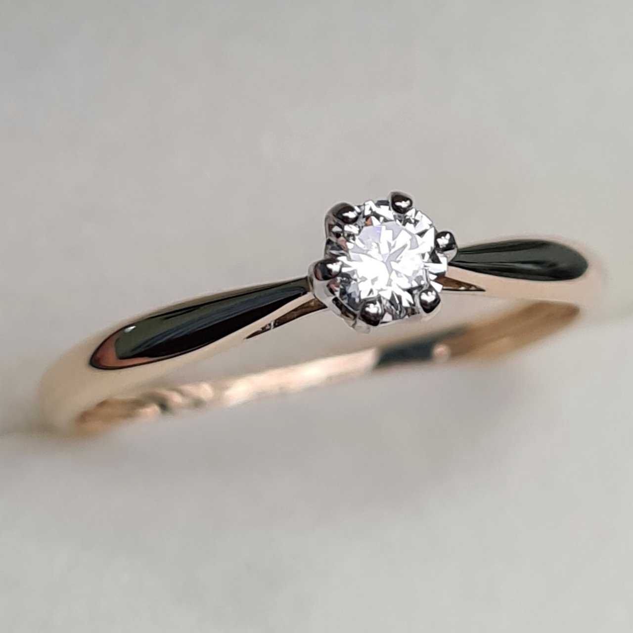 Кольцо Deimantas 97967610 16,5р 1,29гр 0,22ct. купить,NaN