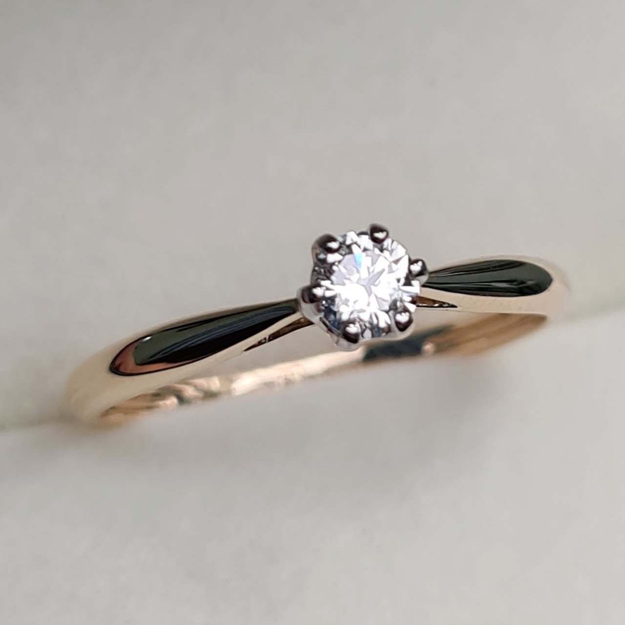 Кольцо Deimantas 97967608 16,5р 1,37гр 0,22ct. купить,NaN
