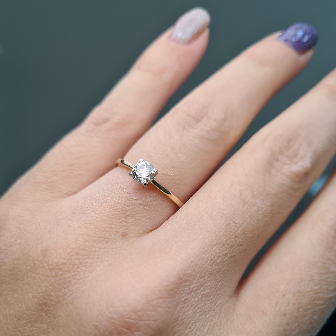 Кольцо Deimantas 97967621 17,5р 1,55гр 0,51ct. купить,NaN