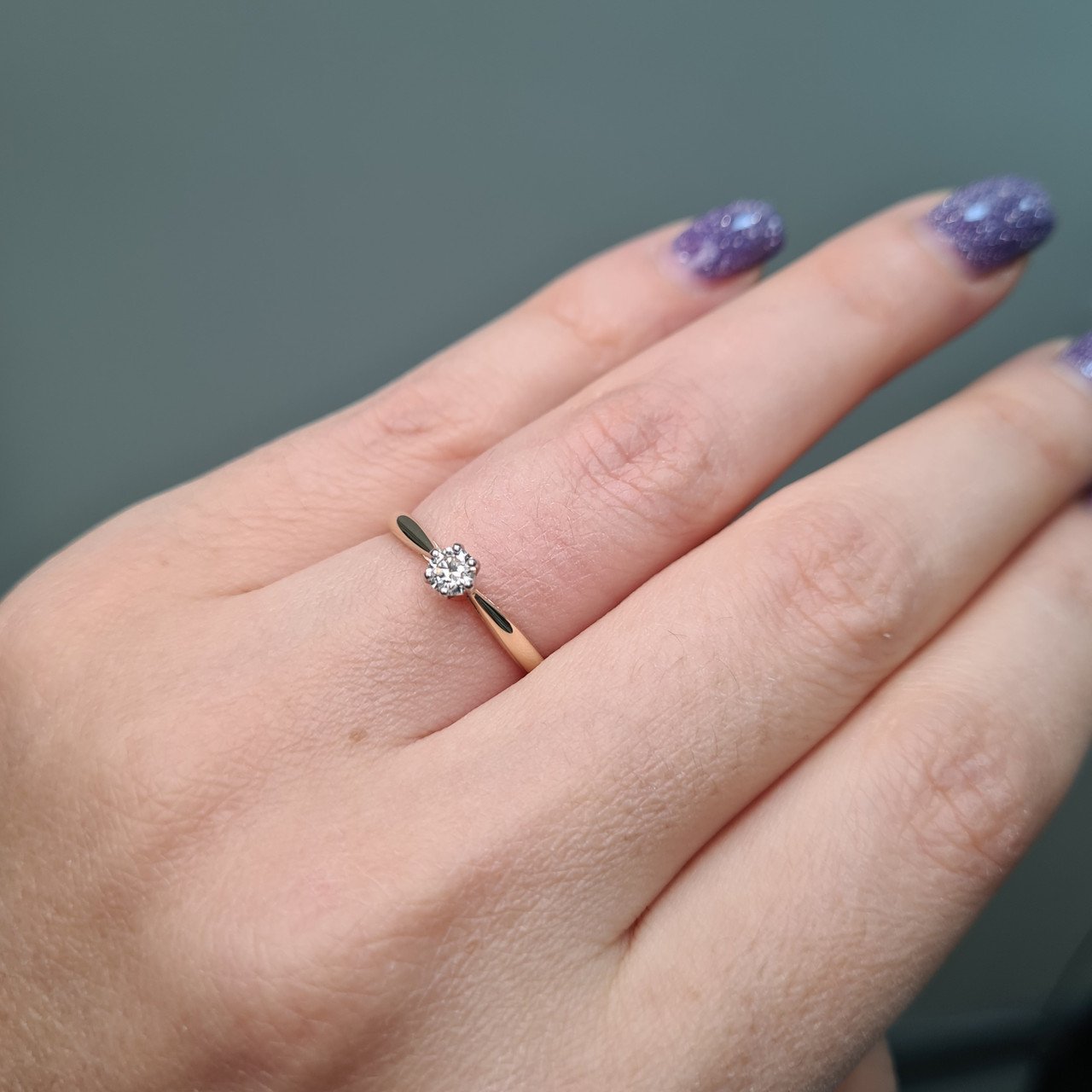 Кольцо Deimantas 97967610 16,5р 1,29гр 0,22ct. купить,NaN