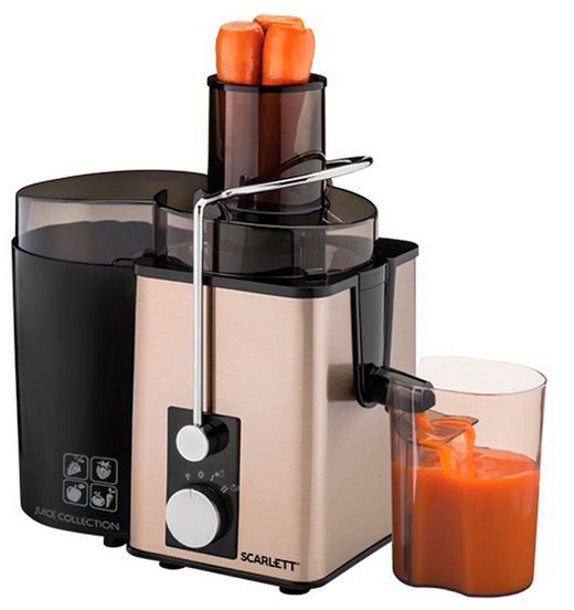 Соковыжималка Scarlett SC-JE50S35 черно-золотистая купить,NaN