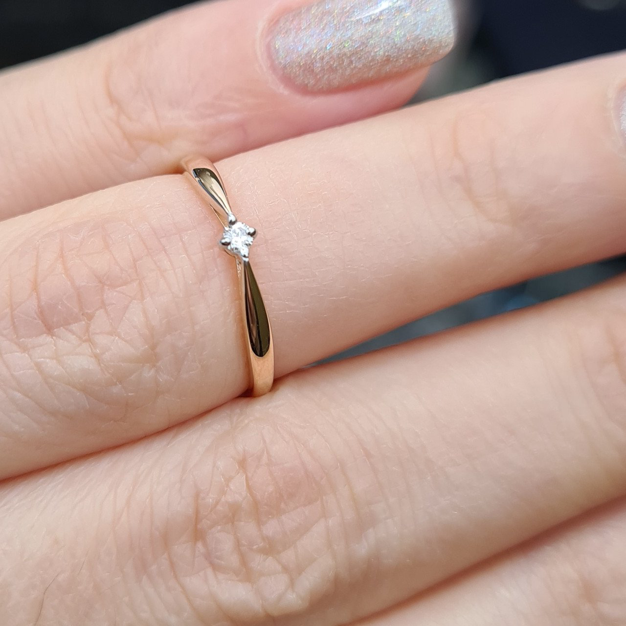 Кольцо Deimantas 98167344 15,5р 0,98гр 0,03ct. купить,NaN