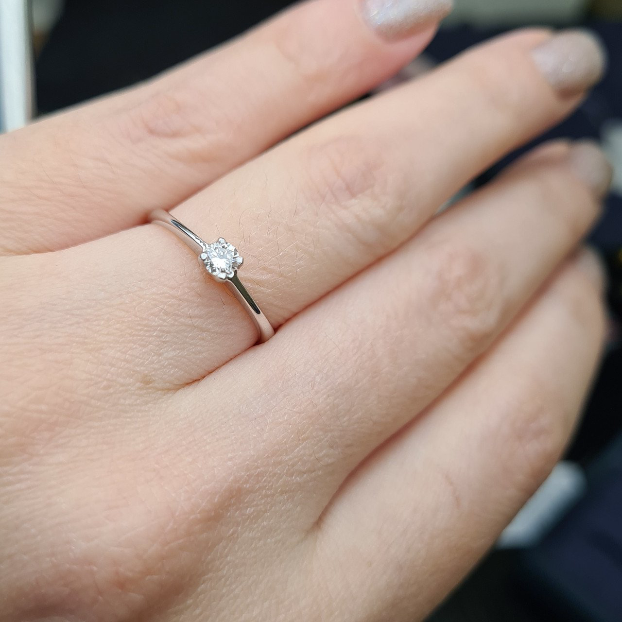 Кольцо Deimantas 98167364 17,5р 1гр 0,17ct. купить,NaN