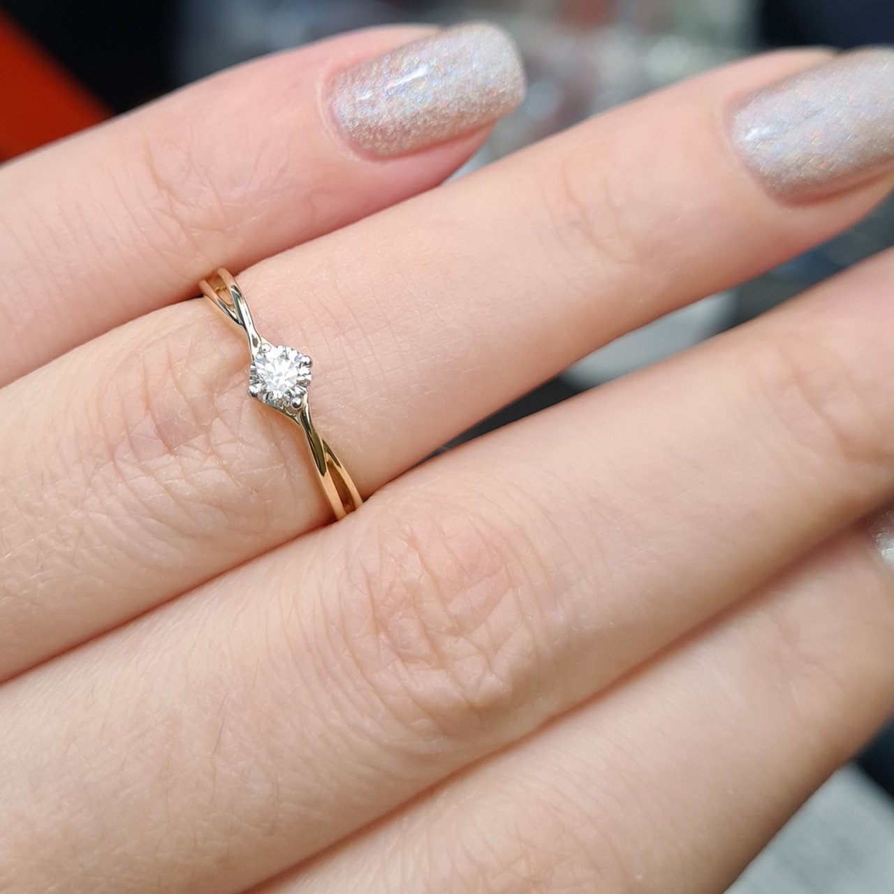 Кольцо Deimantas 98167412 16р 1,48гр 0,198ct. купить,NaN