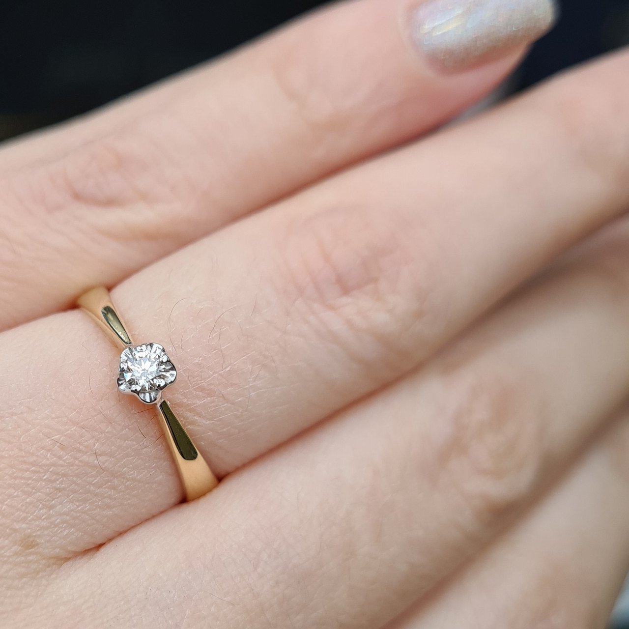 Кольцо Deimantas 98167480 17р 1,51гр 0,109ct. купить,NaN
