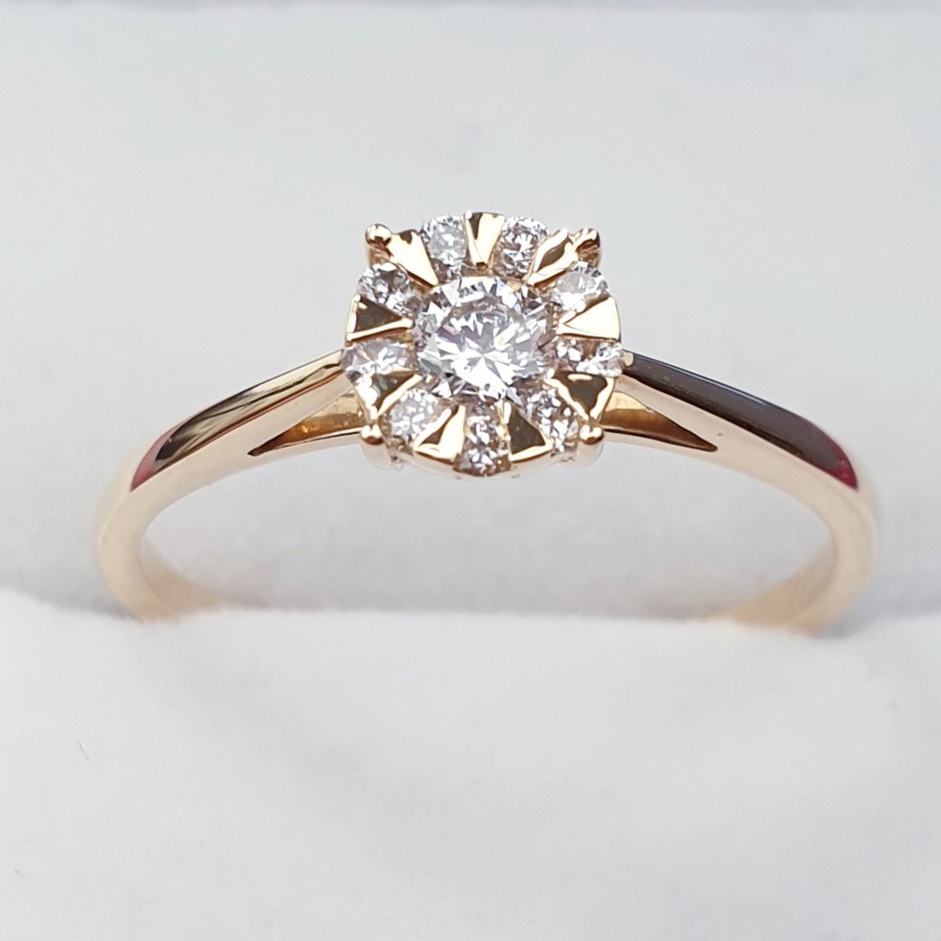 Кольцо Deimantas 71900755 16,8р 1,78гр 0,26ct. купить,NaN