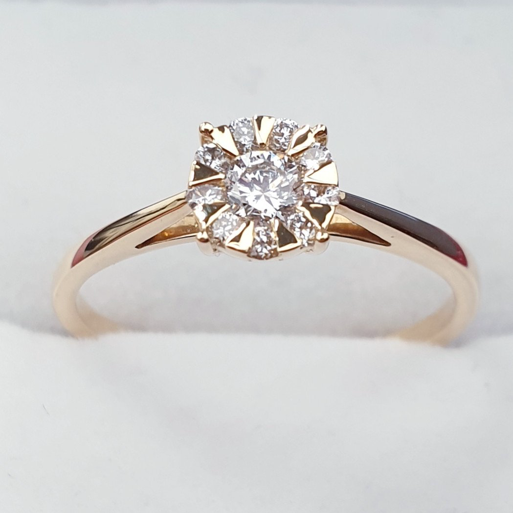 Кольцо Deimantas 71900755 16,8р 1,78гр 0,26ct. купить,NaN