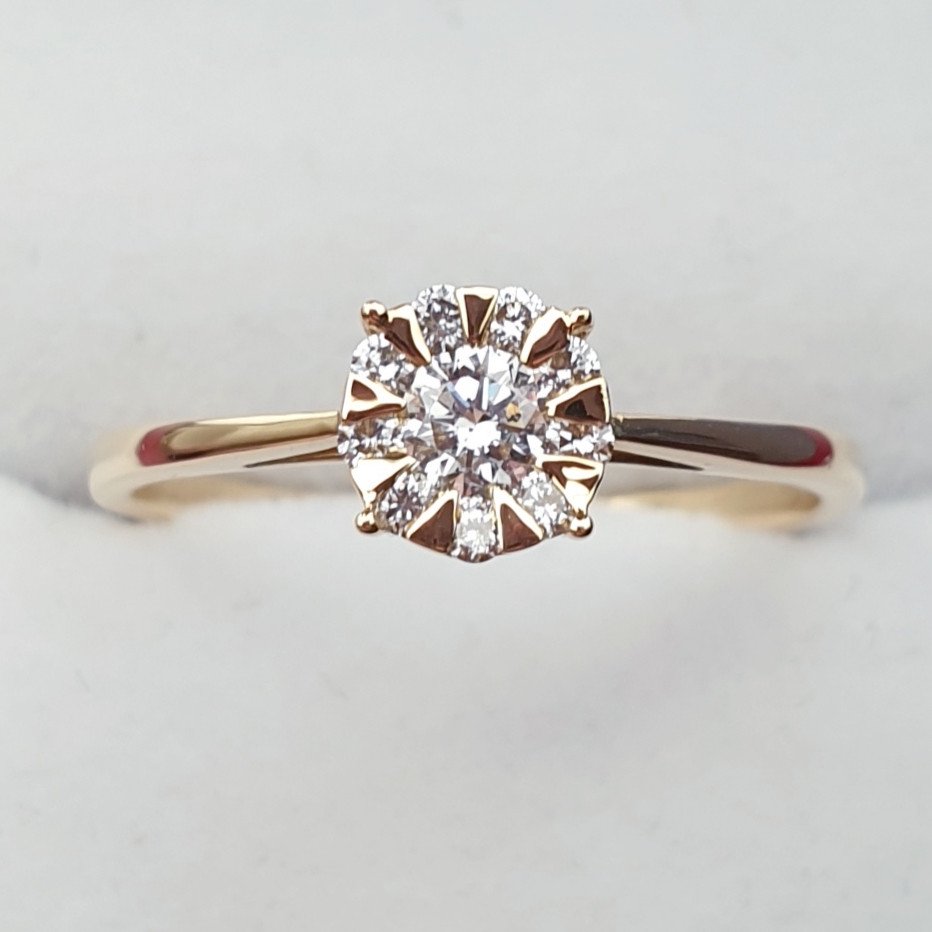 Кольцо Deimantas 71900755 16,8р 1,78гр 0,26ct. купить,NaN