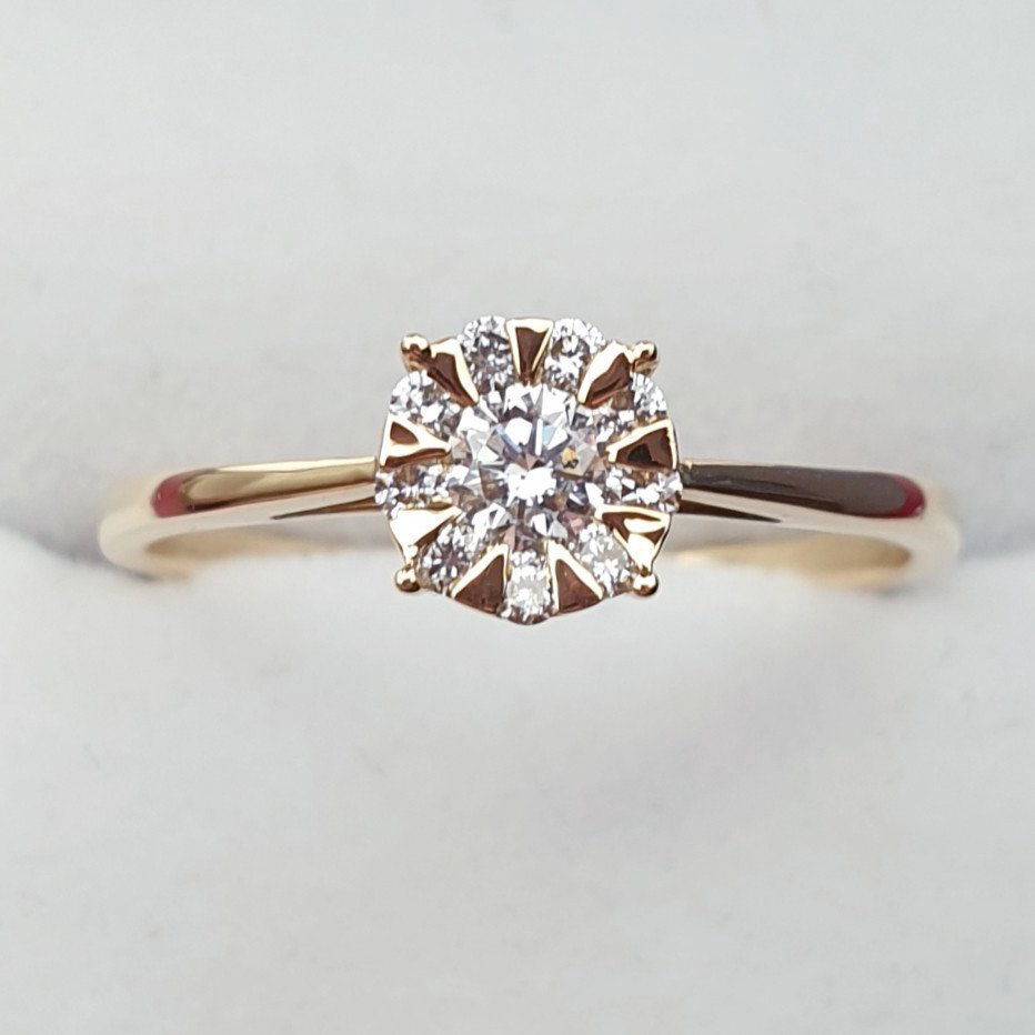 Кольцо Deimantas 71900755 16,8р 1,78гр 0,26ct. купить,NaN
