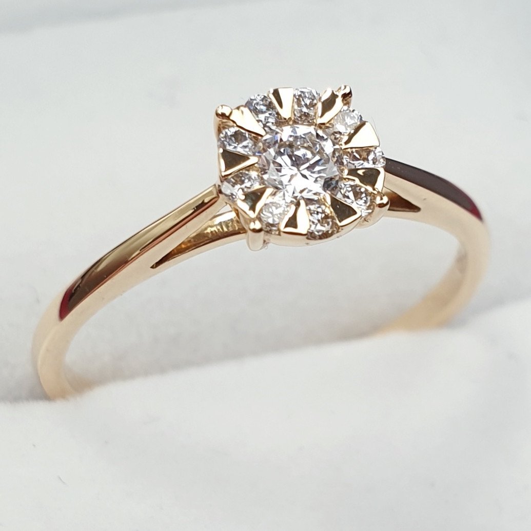 Кольцо Deimantas 71900755 16,8р 1,78гр 0,26ct. купить,NaN