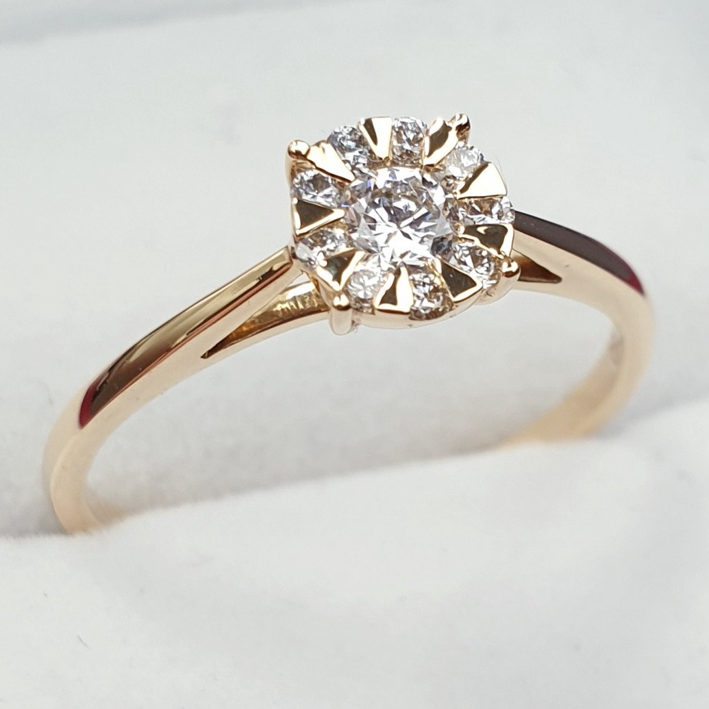 Кольцо Deimantas 71900755 16,8р 1,78гр 0,26ct. купить,NaN