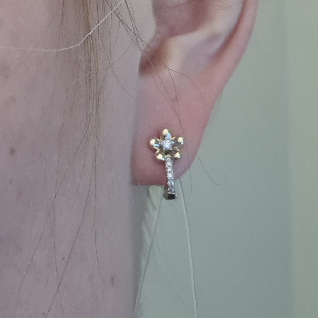 Серьги Deimantas 98178132 1,93гр 0,094ct. купить,NaN