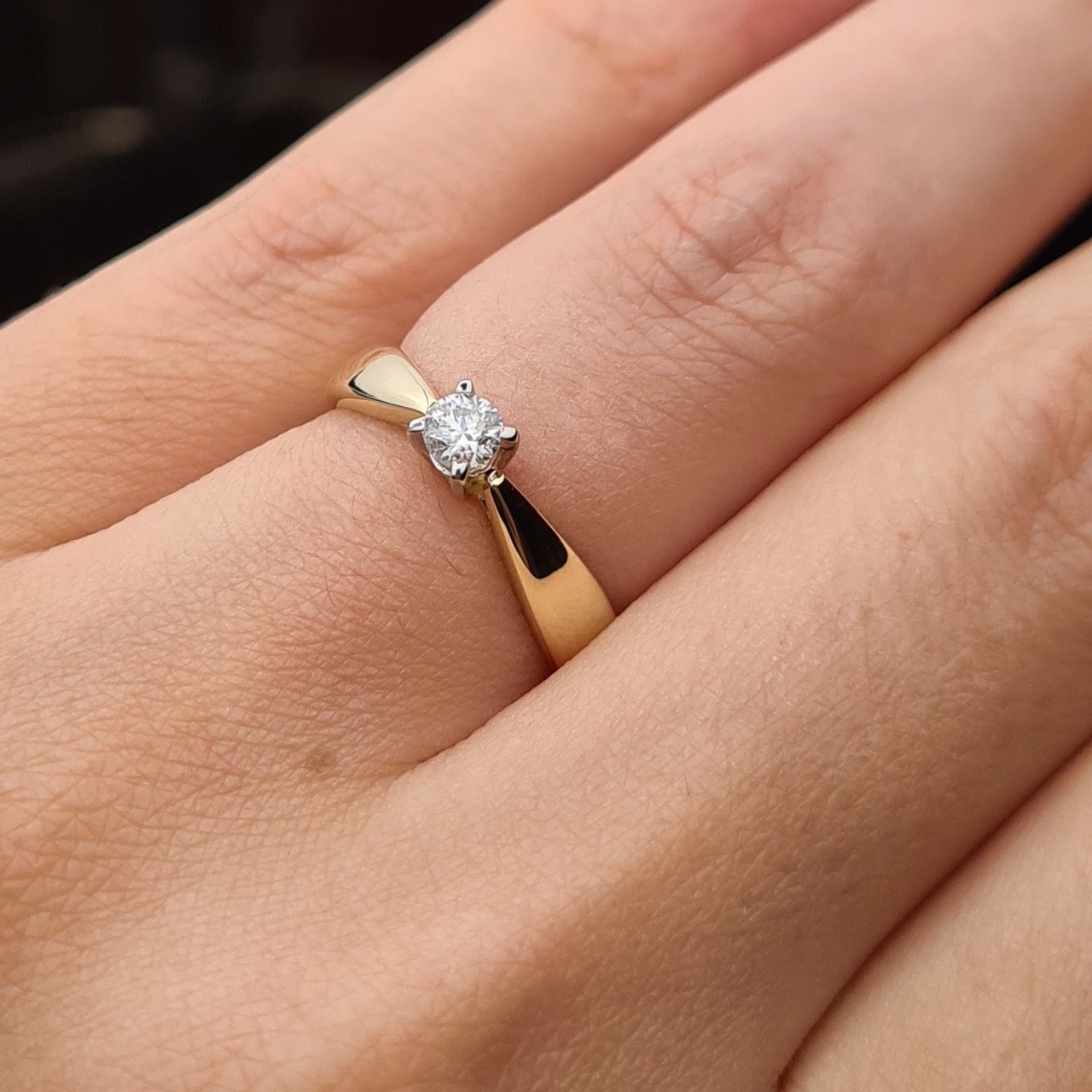 Кольцо Deimantas 84537276 16,5р 3,24гр 0,15ct. купить,NaN