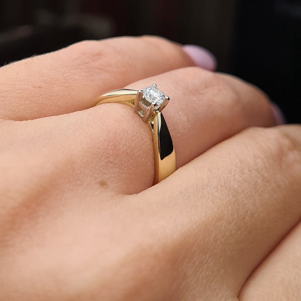 Кольцо Deimantas 84537289 16,5р 3,19гр 0,16ct. купить,NaN